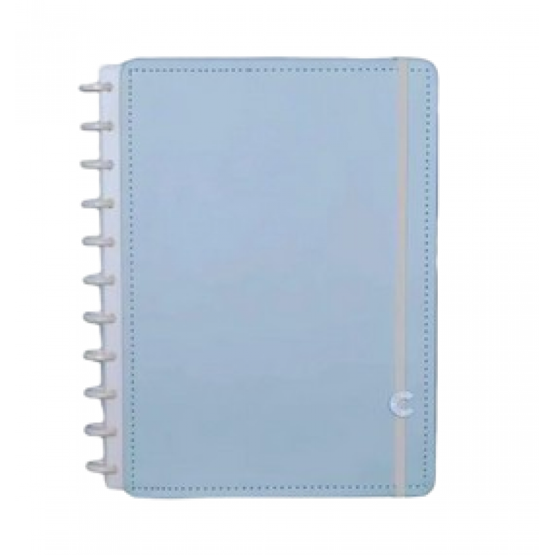 CADERNO AZUL PASTEL - MEDIO