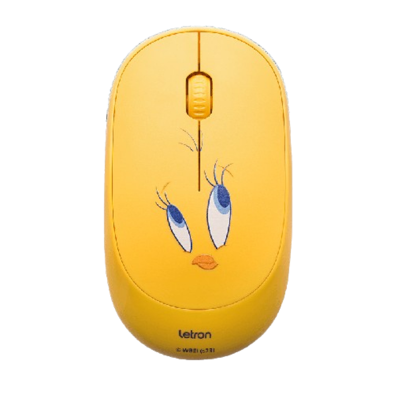 MOUSE SEM FIO LOONEY TUNES PIU PIU 3 BOTOES 1000DPI 1709 LETRON