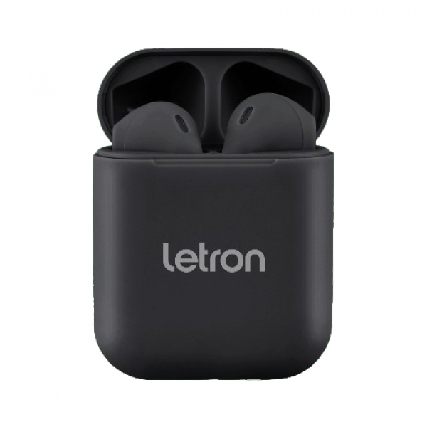 FONE SEM FIO BOX PRETO ESTEREO EARBUDS CASE CARREGADOR BLUETOOTH LETRON