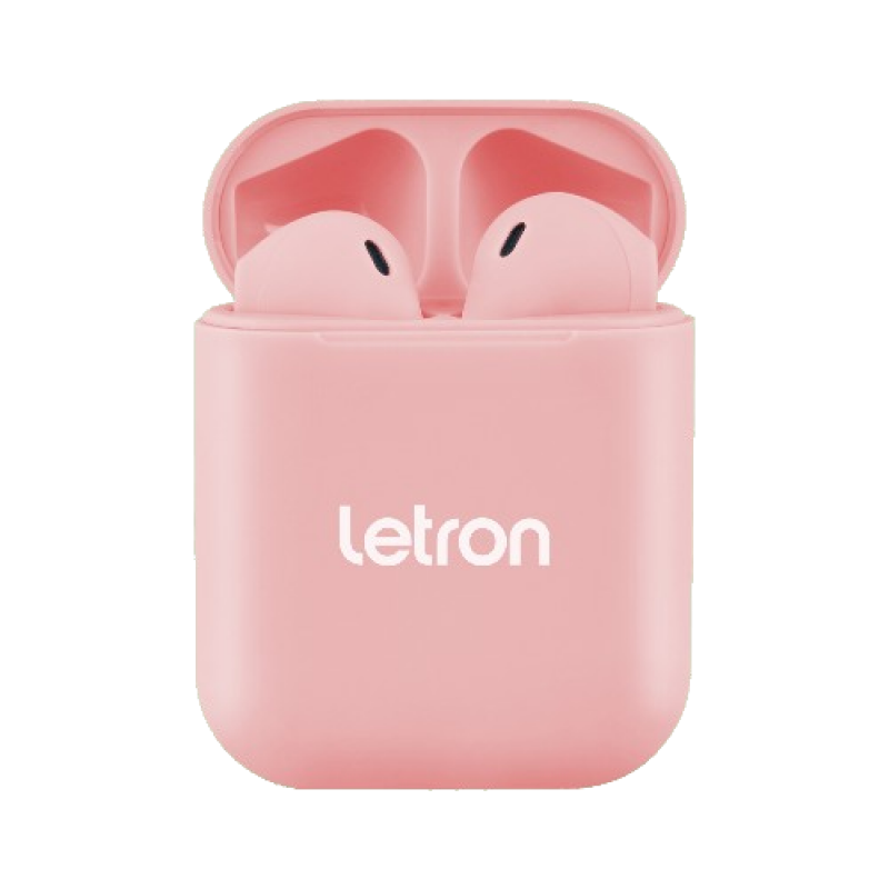 FONE SEM FIO BOX ROSA ESTEREO EARBUDS CASE CARREGADOR BLUETOOTH LETRON