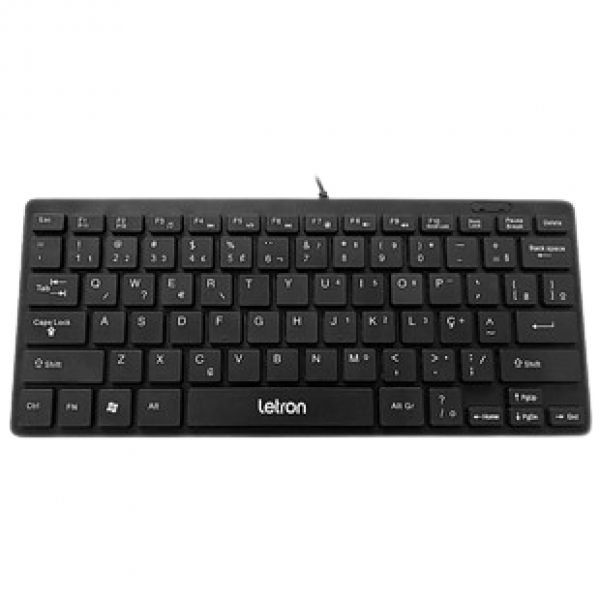 TECLADO OFFICE FREE SEM FIO ERGONOMICO BLUETOOTH PRETO LETRON