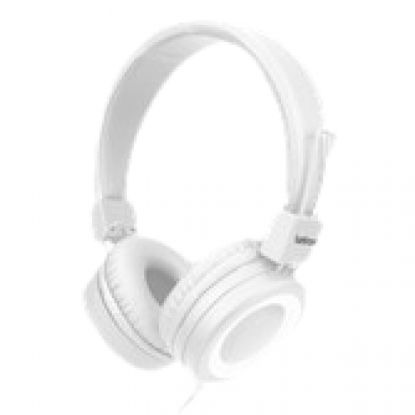 HEADPHONE CIRCLE BRANCO ESTEREO DRIVER 40 MM COM FIO 3M LETRON